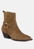  Jockey Harness Detail Ankle Boots