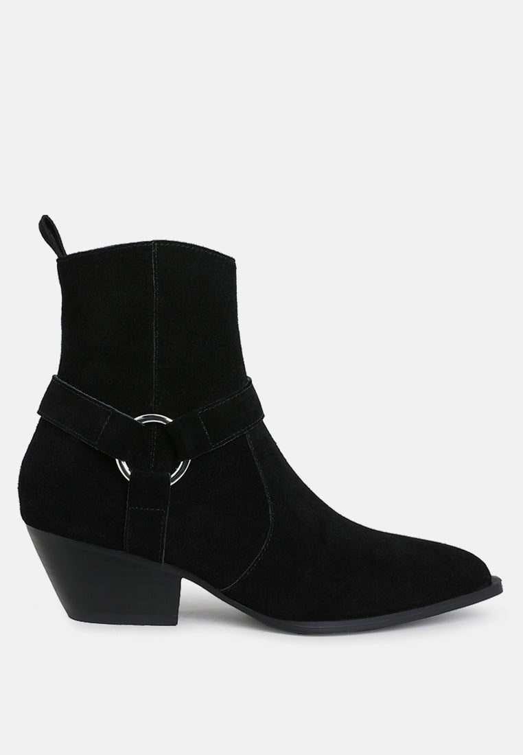  Jockey Harness Detail Ankle Boots
