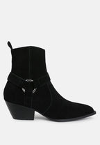  Jockey Harness Detail Ankle Boots