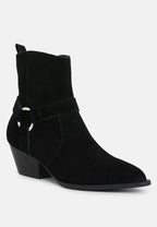  Jockey Harness Detail Ankle Boots