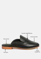  KRISTY Horsebit Embellished Mules In Black