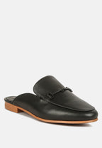  KRISTY Horsebit Embellished Mules In Black