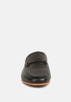  KRISTY Horsebit Embellished Mules In Black