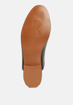  KRISTY Horsebit Embellished Mules In Black