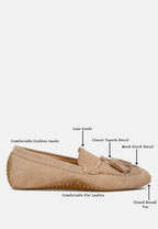  Kipstar Real Suede Leather Tassel Loafers