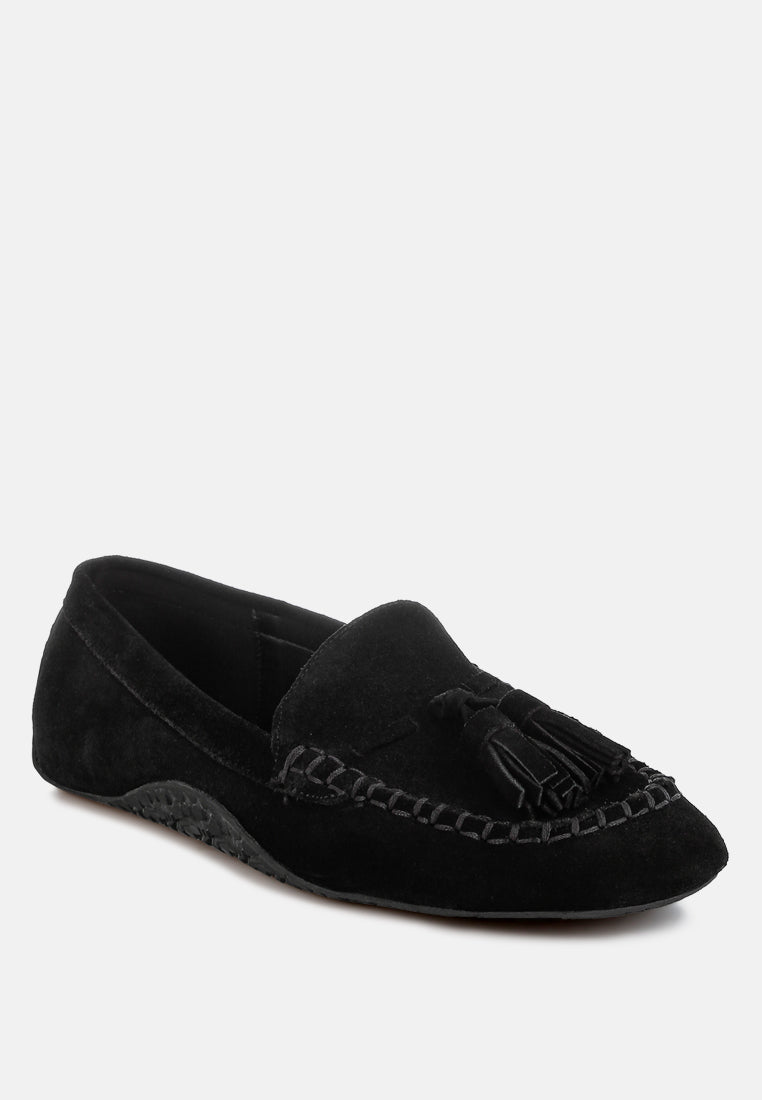  Kipstar Real Suede Leather Tassel Loafers