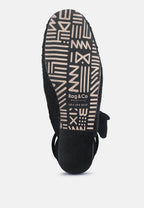  KUBA African Intricate Embroidery Black Mules