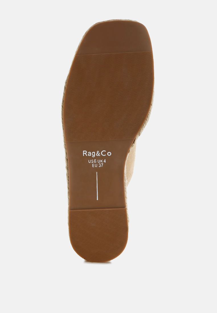  Kuopa Genuine Soft Leather Espadrille Flatform Sandals