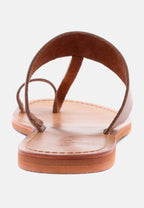  LEONA Tan Thong Flat Sandals
