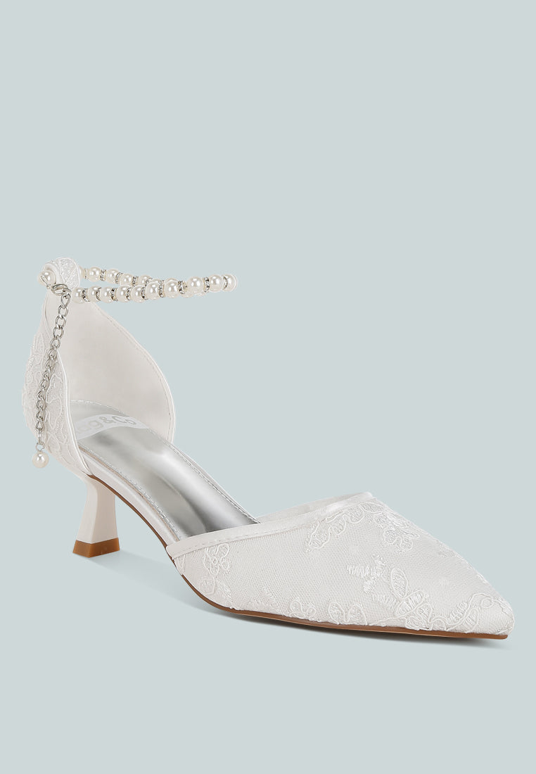  Laika Lace Kitten Heel Sandals