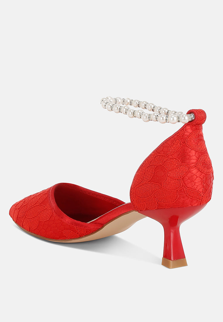 Laika Lace Kitten Heel Sandals
