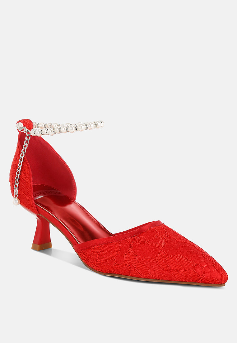  Laika Lace Kitten Heel Sandals