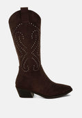  Lariat Studs Embellished Cowboy Boots