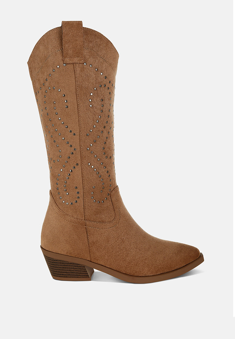  Lariat Studs Embellished Cowboy Boots
