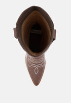  Latafa Rhinestones Embellished Cowboy Boots