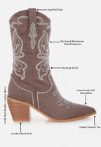  Latafa Rhinestones Embellished Cowboy Boots