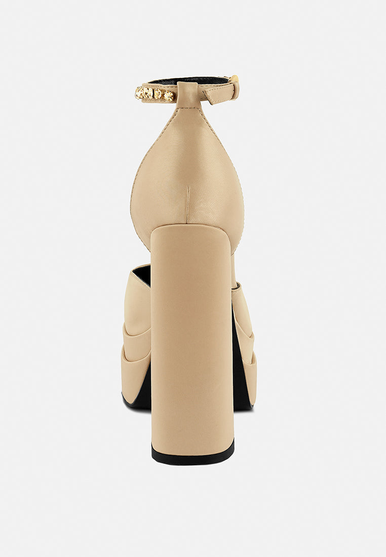  MARTINI Latte Sky High Platform Sandals
