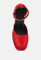  MARTINI Red Sky High Platform Sandals