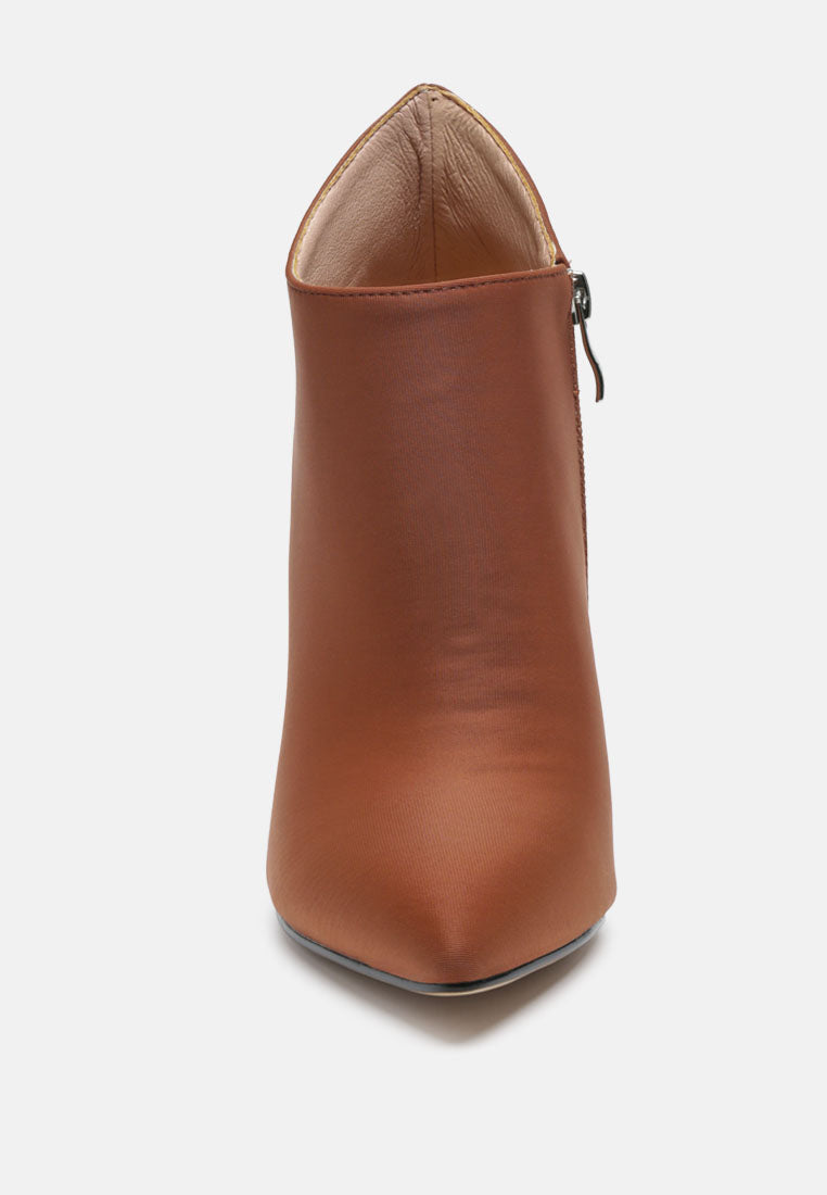  MELBA Pointed Toe Stiletto Boot In Brown