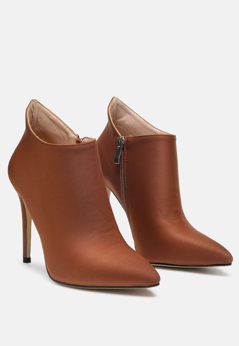  MELBA Pointed Toe Stiletto Boot In Brown