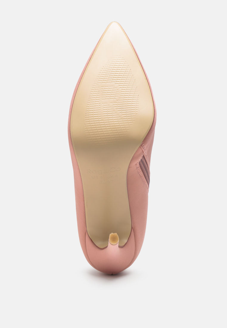  MELBA Pointed Toe Stiletto Boot In Nude