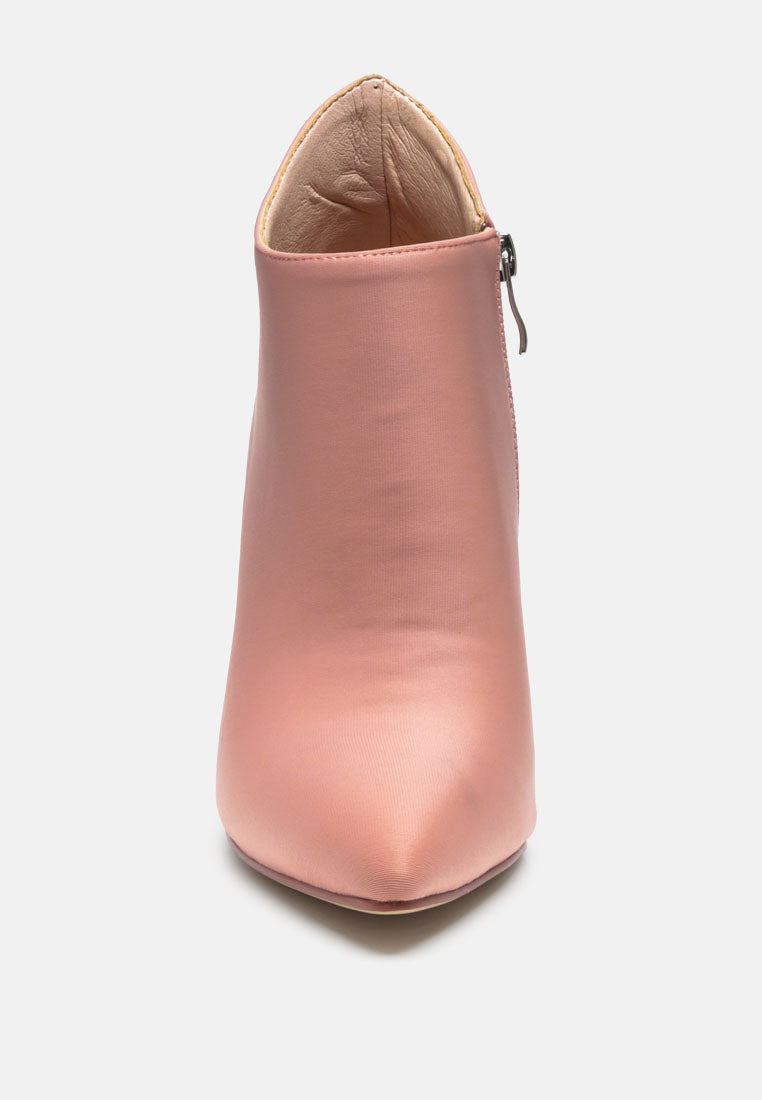  MELBA Pointed Toe Stiletto Boot In Nude