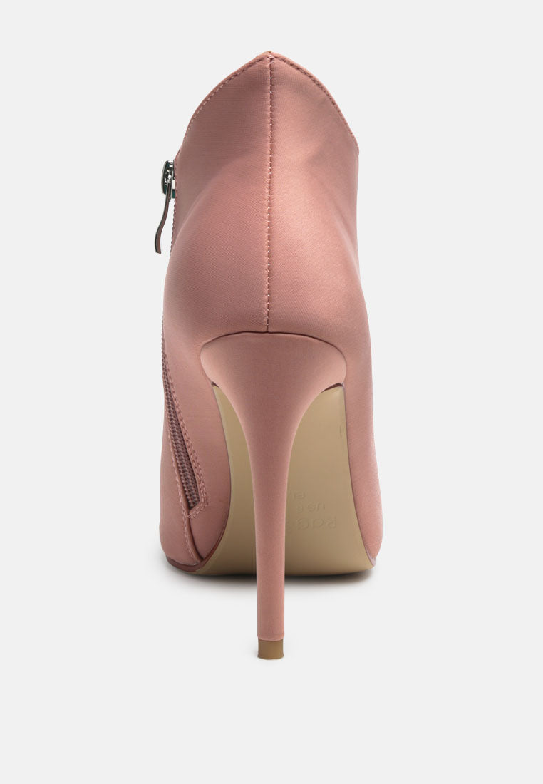 MELBA Pointed Toe Stiletto Boot In Nude