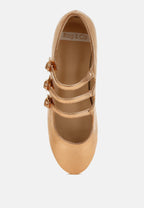  Macarina Triple Strap Mary Jane Ballerinas