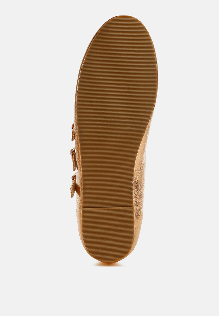  Macarina Triple Strap Mary Jane Ballerinas