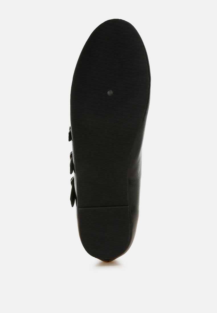  Macarina Triple Strap Mary Jane Ballerinas
