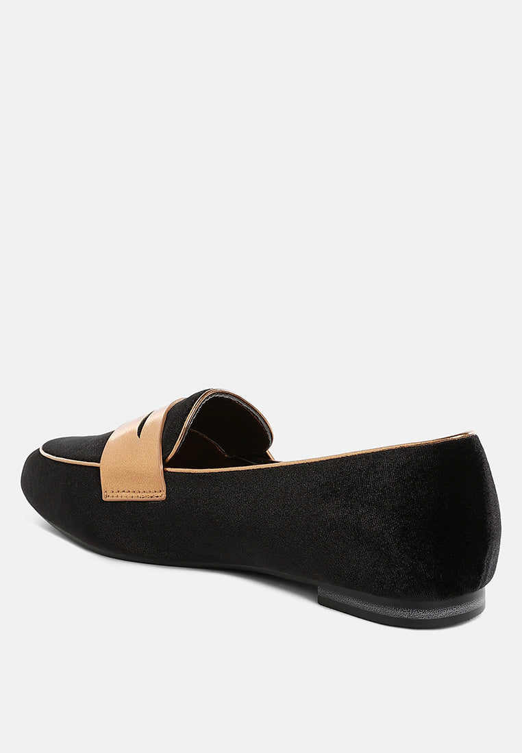  Malta Penny Strap Velvet Loafers