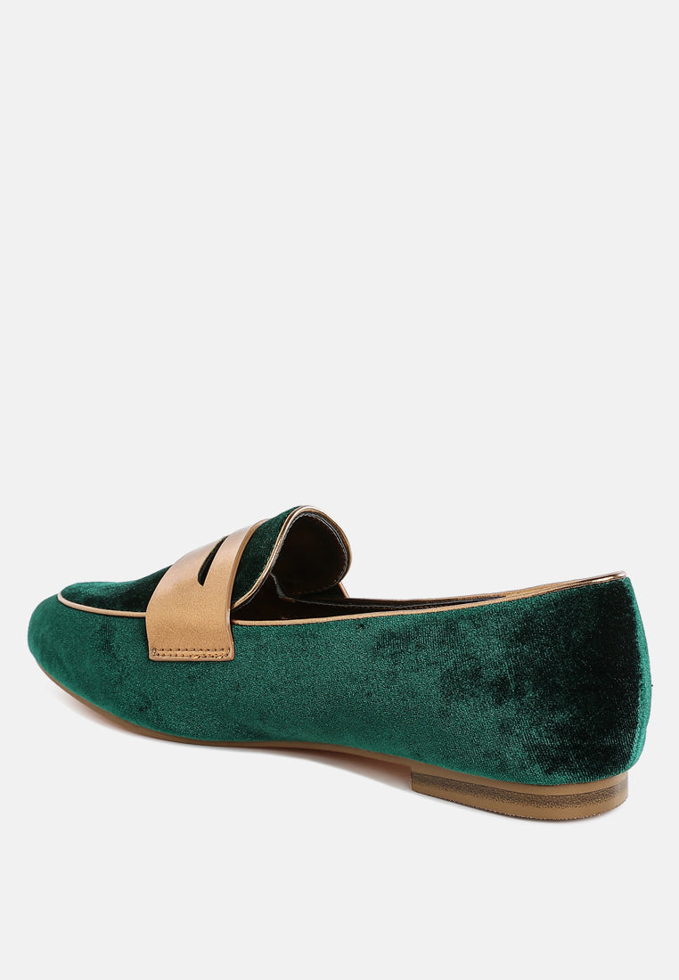  Malta Penny Strap Velvet Loafers