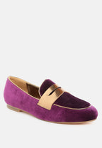  Malta Penny Strap Velvet Loafers