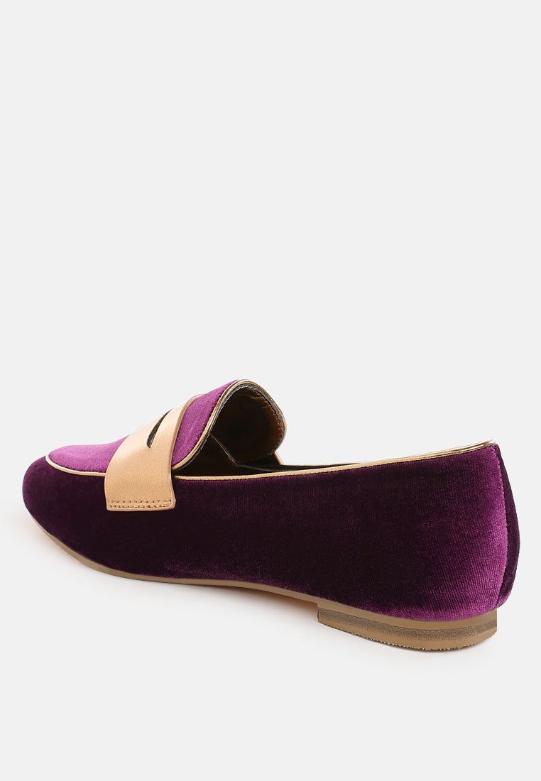  Malta Penny Strap Velvet Loafers