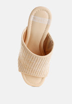  Marengo Raffia Wooden Clogs