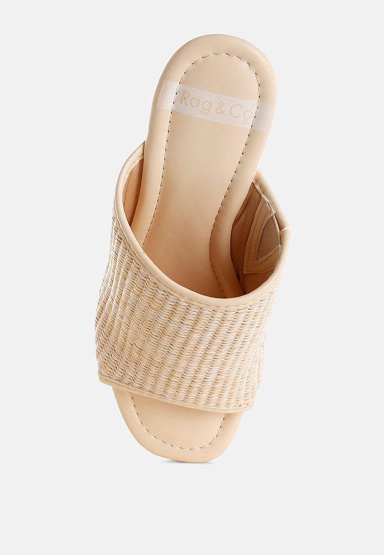  Marengo Raffia Wooden Clogs