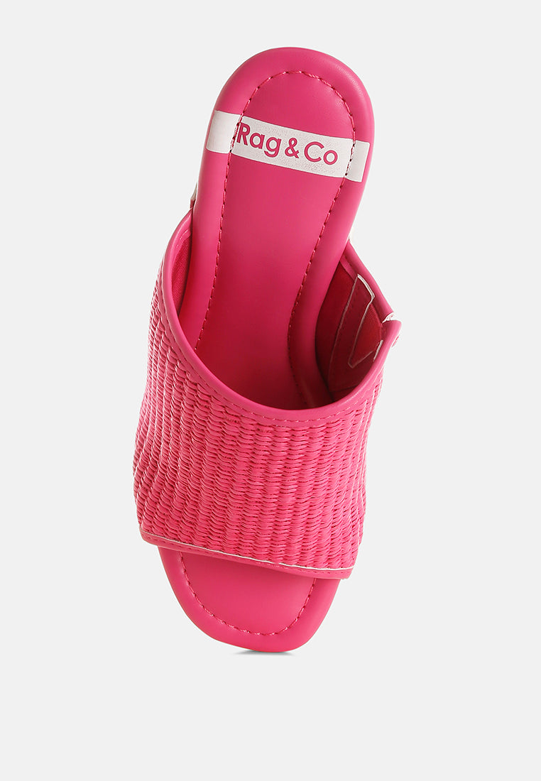  Marengo Raffia Wooden Clogs