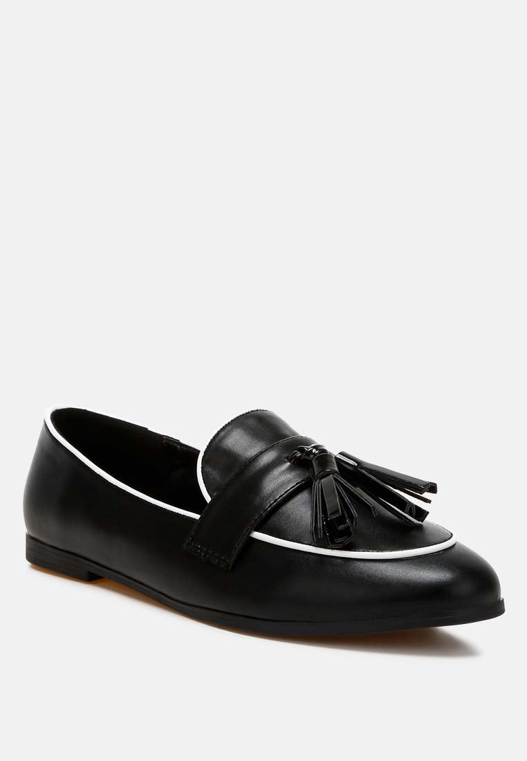  Mythos Dual Tone Tassel Loafers