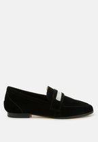  New Ode Rhinestone Penny Strap Loafers
