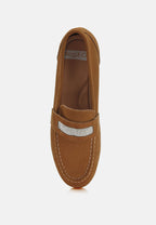  New Ode Rhinestone Penny Strap Loafers