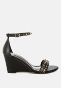  Nidara Studs Embellished Genuine Leather Sandals