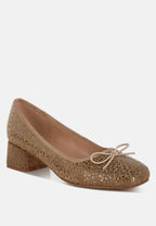  Ningen Leopard Print Block Heel Ballerinas