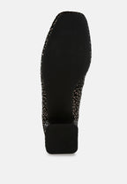  Ningen Leopard Print Block Heel Ballerinas