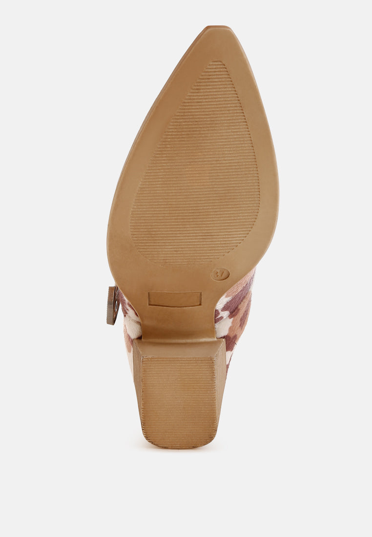  Nometa Faux Suede Buckle Detail Mules