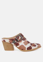  Nometa Faux Suede Buckle Detail Mules