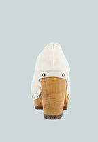  OSAGE White Clogs Loafers In Fine Suede