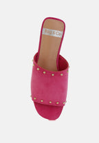  Odalia Soft Suede Leather Studded Flats