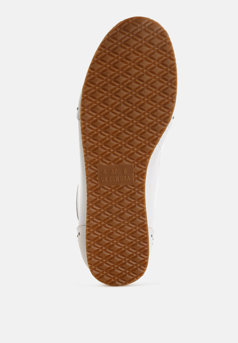  Odaya Studded Real Soft Leather Sneakers