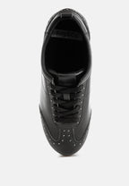  Odaya Studded Real Soft Leather Sneakers