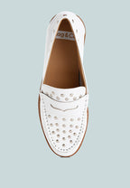  Oglavia Studs Embellished Leather Loafers